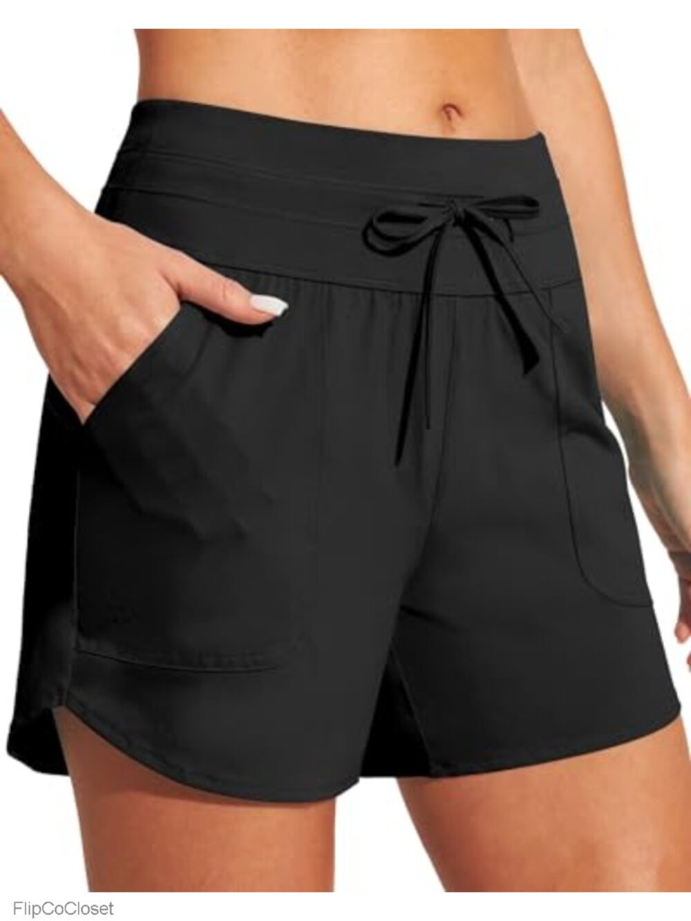 Women's 5" Swim Board Shorts, High Waisted Tummy Control Quick Dry UPF 50+